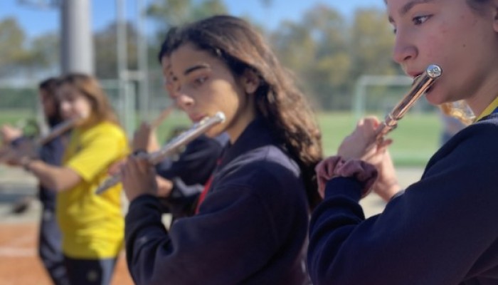 Arts Week meets Sports Day: School Band Brings the Beat to the Athletic Field!